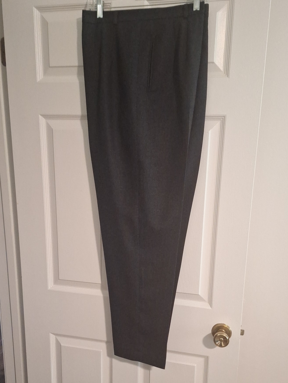 Classic Women's Lined Dress Pants - Wool Dark Gray
